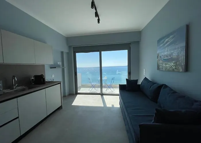 Charaki Sea Breeze Modern Studio With A Refreshing Balcony View